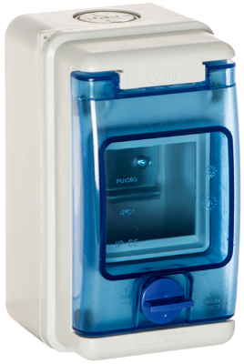 Coffret industriel de distribution de 3 modules.