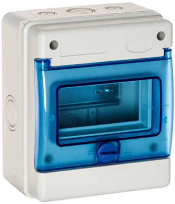 Coffret industriel de distribution de 6 modules.