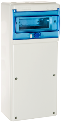 Coffret industriel de distribution de 8 modules.