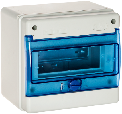 Coffret industriel de distribution de 8 modules.