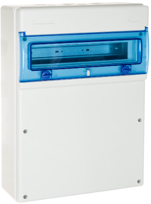 Coffret industriel de distribution de 16 modules.