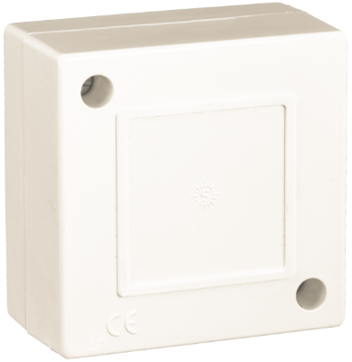Boîte de jonction apparente. De 65 x 65 mm. Couleur blanche.