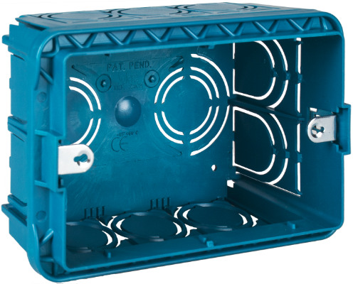 Boîte pour mécanismes encastrée 110 x 73 x 51 mm. Type américaine. 3 modules.
