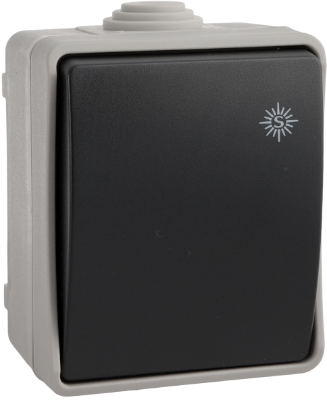 Bouton poussoir étanche 10A 250V~. IP54. De surface.