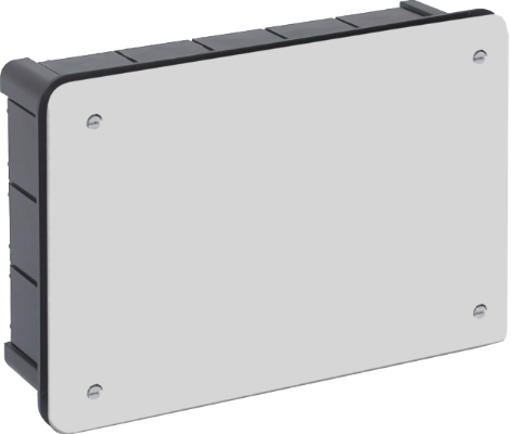 Boîte de jonction encastrée. De 160 x 100 mm. Couvercle avec vis.