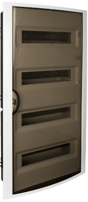 Coffret de distribution encastré de 56 modules Porte fumée.