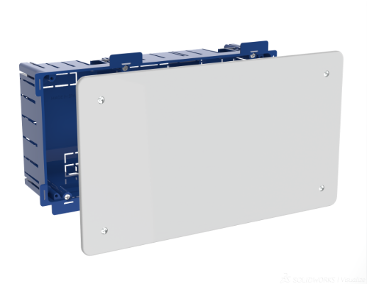 Boîte de jonction pour encastrer dans une cloison creuse. De 300 x 150 x 75 mm.