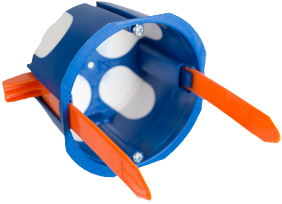 Boîte efficient dappareillage pour encastrer dans une cloison sèche. Pour 1 module. Système de fixation avec collier câblage.