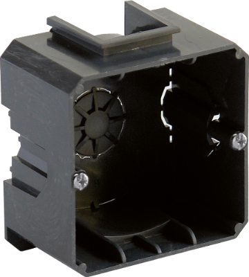 Boîte pour mécanismes encastrée de 1 module, 67 x 77 x 42 mm. Universelle. Certifié par AENOR.