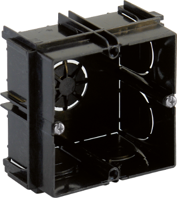 Boîte pour mécanismes encastrée de 1 module, 65 x 65 x 40 mm. Universelle. Jumelable. Certifié AENOR.