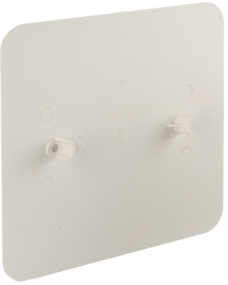 Couvercle avec pince en plastique 104 x 104 mm pour boîte réf. 6625, 625 et 625C.