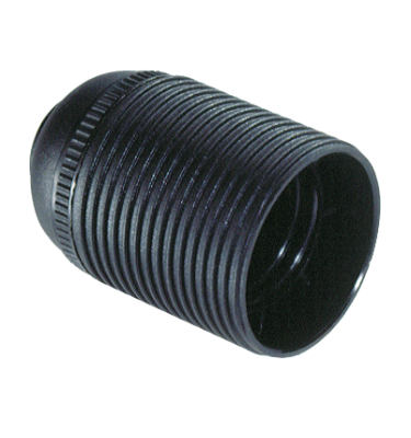 Douille E-27. Connexion à vis. 4A 250V. Corp fileté.