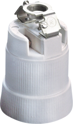 Douille E-40 de porcelaine. Connexion à vis. 16A 250V.