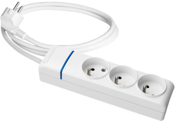 Rallonge multiprise de 3 prises 2P+T (système français), 16A 250V~. MÁX. 3680W. 1,5 m de câble H05VV-F 3G1,5mm².