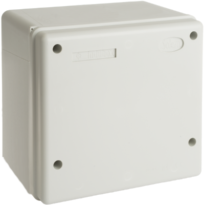 Boîte étanche de connexion sans cônes. Couleur gris. Dimensions extérieures 215x200x140 mm Dimensions intérieures 207 x 192 x 131 mm