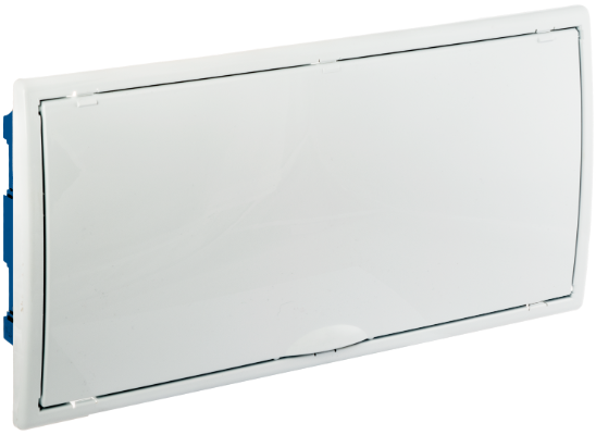 Boîte de distribution de 22 modules pour encastrer dans une cloison creuse. Système de fixation avec pinces métalliques Ref. G-MP28.