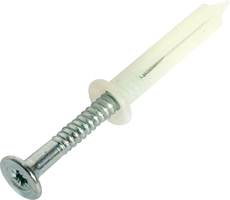 Cheville à expansion avec vis intégré. Ø 6 x 40 mm.
