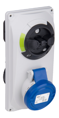 Prise industrielle tableau avec verrouillage 2P+T, 32A 230V~. IP44.