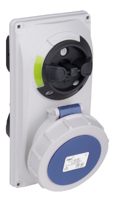 Prise industrielle tableau avec verrouillage 2P+T, 16A 230V~. IP67.