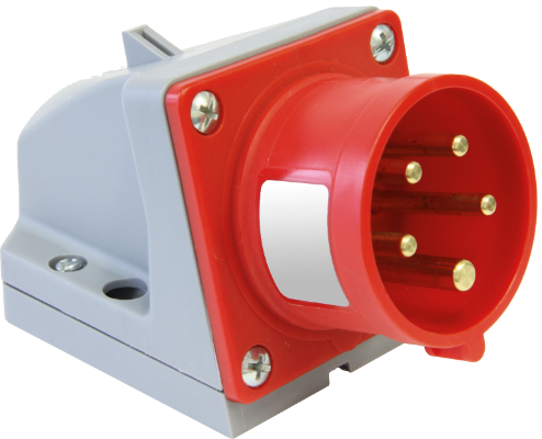 Fiche industrielle mural 3P+N+T, 32A 400V~. IP44.