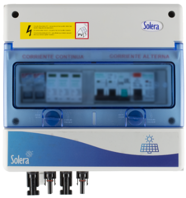 Coffret combinée DC (1 entrée) et AC monophasé.