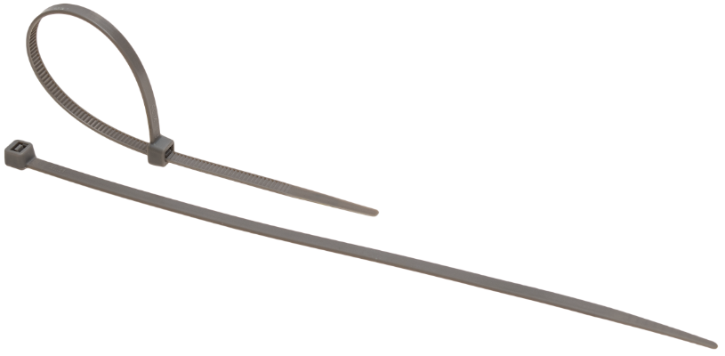 Collier câblage en nylon. Couleur gris. Dimensions: 4,8 x 200 mm.