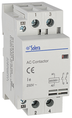 Contacteur modulaire 2P, 63A, 2 modules