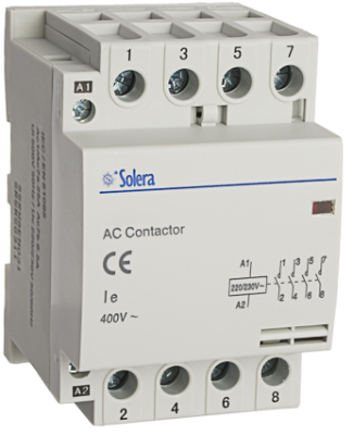 Contacteur modulaire 4P, 40A, 3 modules