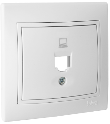 Couvercle + châssis pour prise de données RJ45. Pas de connecteur.