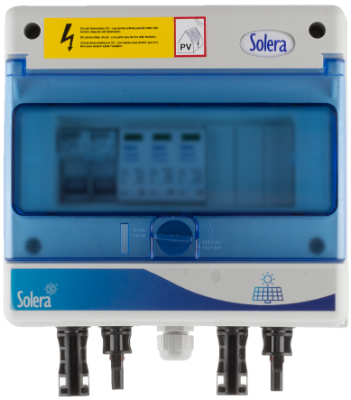 Coffret DC de protection pour strings (1 entrée - 1 sortie)