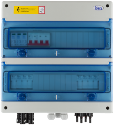 Coffret DC de protection pour strings (4 entrées - 1 sortie)