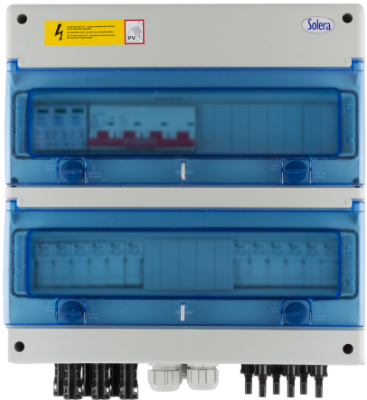 Coffret DC de protection pour strings (6 entrées - 1 sortie)
