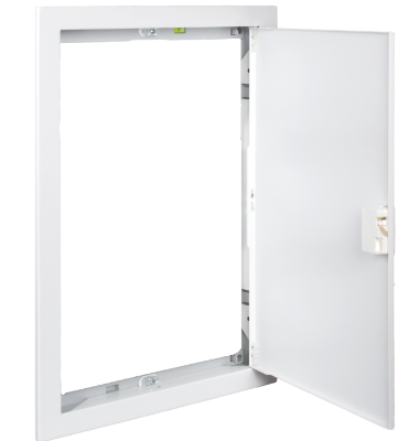 Cadre et porte métallique pour trou de construction de 304 x 414 mm.