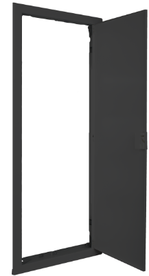 Cadre et porte métallique pour trou de construction de 304 x 730 mm. Couleur Graphite