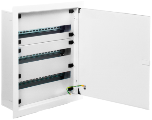 Boîte en métal de distribution encastrée de 72 modules.