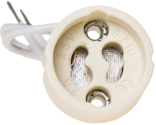 Douille GZ10. 2A 250V~. Céramique.