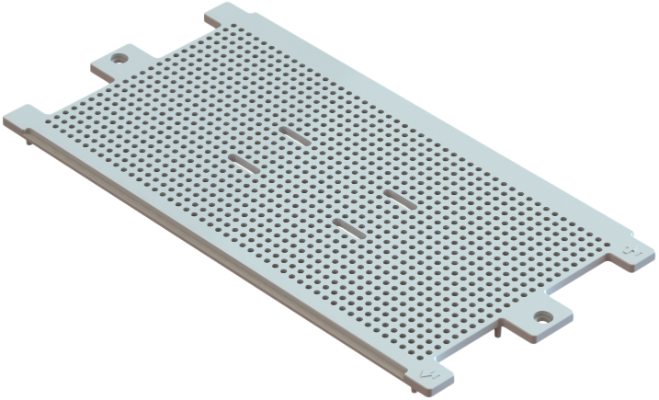 Plaque interieur multiperforée