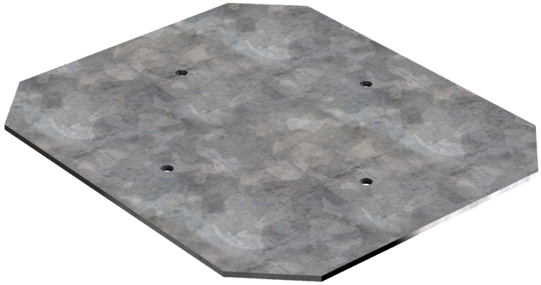 Plaque métallique pour refs. 717, 817 et 6817.