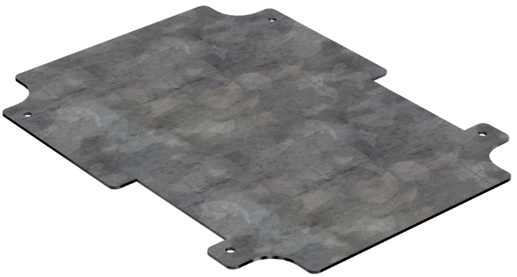 Plaque métallique pour refs. 887, 888 et 100887.