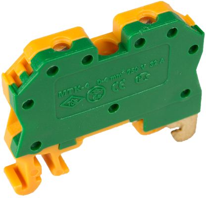 Borne pour rail DIN. 10 mm².