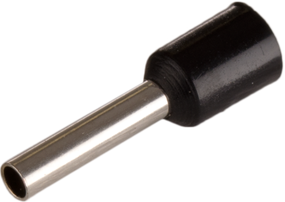 Embouts de câblage. Pour section 1,5 mm² x 8 mm. Couleur noir.