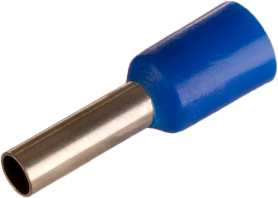Embouts de câblage. Pour section 2,5 mm² x 8 mm. Couleur bleu.